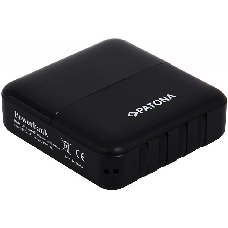 Patona Powerbank Pocket4C 10000mAh z 4 kablami do ładowania