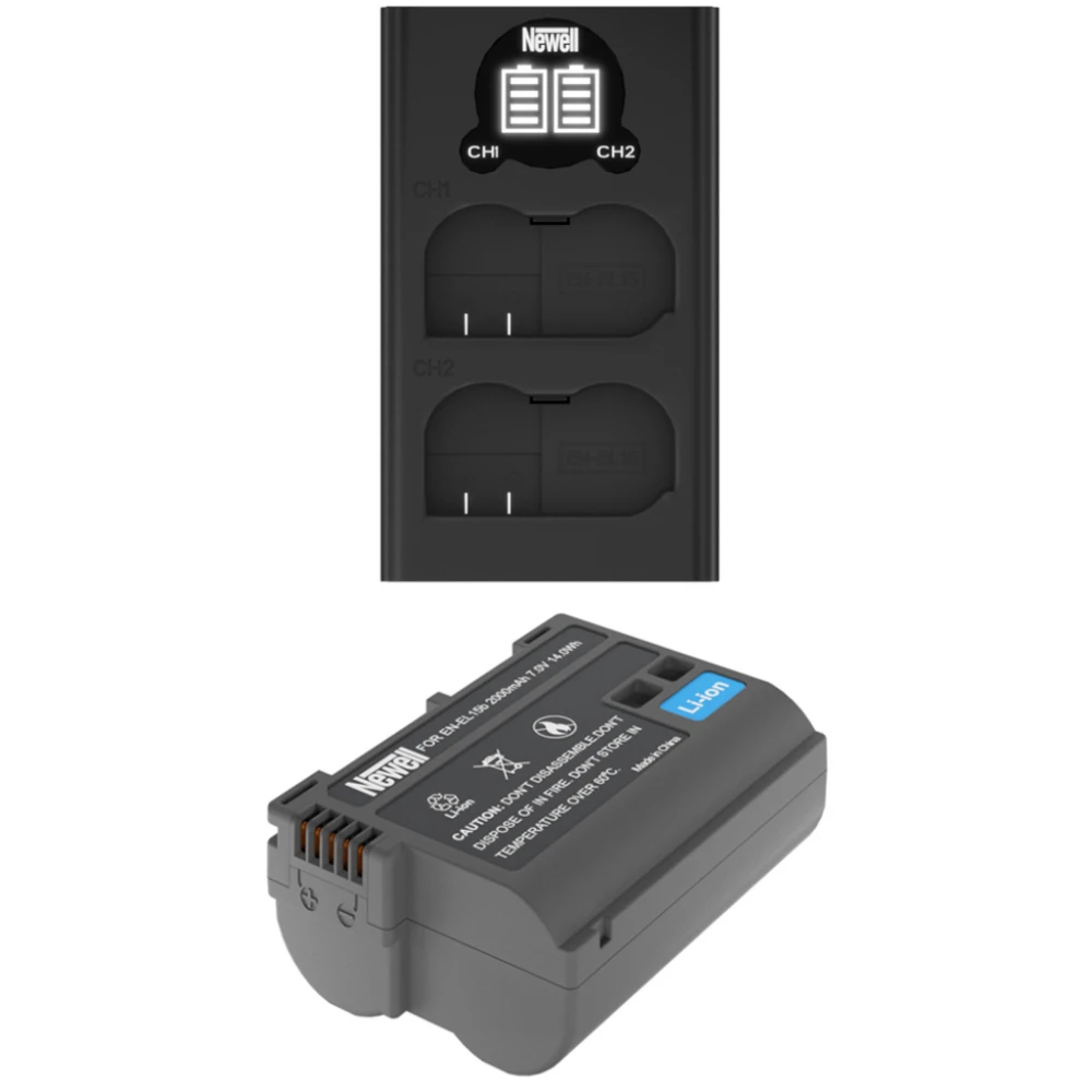 Ładowarka Newell dwukanałowa  DL-USB-C i akumulator EN-EL15b do Nikon