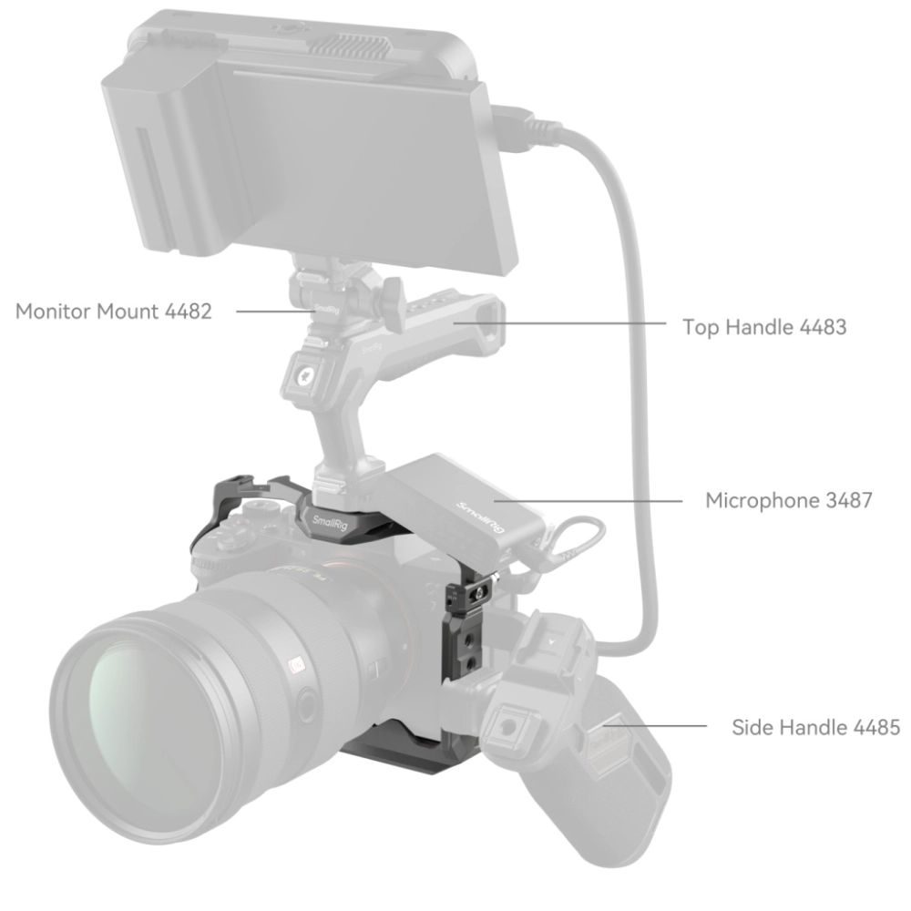 Smallrig Klatka operatorska HawkLock Quick Release Cage do Sony A7R V /  A7 IV /  A7S III / A1 / A7R IV