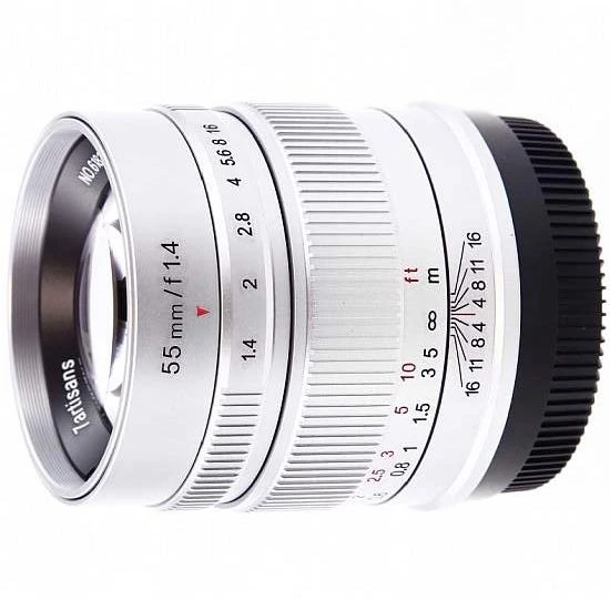 Obiektyw 7ARTISANS  55 mm f/1.4 Sony E srebrny