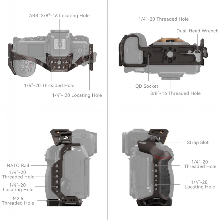 Smallrig Klatka operatorska do Nikon Z8  cala Night Eagle cala  Cage [4316]