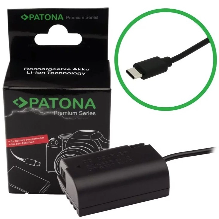 Akumulator Patona Dummy Adapter baterii Panasonic DMW-BLK22 S5II/S5IIX/DC-S5/G9/GH5/GH5S/GH6