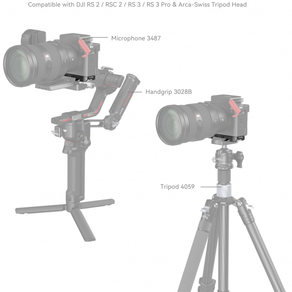 Smallrig Płytka dolna Smallrig Mount Plate do Sony A7C II / A7CR (czarna) [4438]