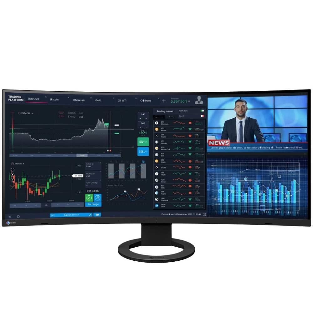 Monitor EIZO FlexScan EV3895-BK czarny
