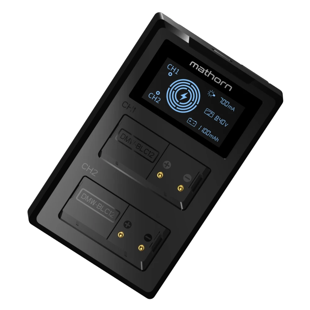 Ładowarka Mathorn dwukanałowa MBC-D151 USB-C do Panasonic DMW-BLC12