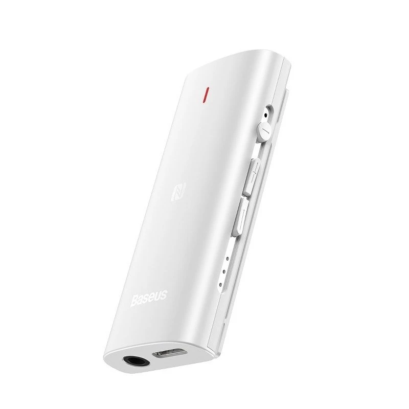 Baseus Odbiornik Bluetooth 5.0  BA03, dźwięk 3D, NFC, aptX (biały)
