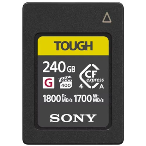 Karta pamięci Sony CF Express 240GB typu A TOUGH 1800MB/s (odczyt) i 1700 MB/s (zapis), VPG400