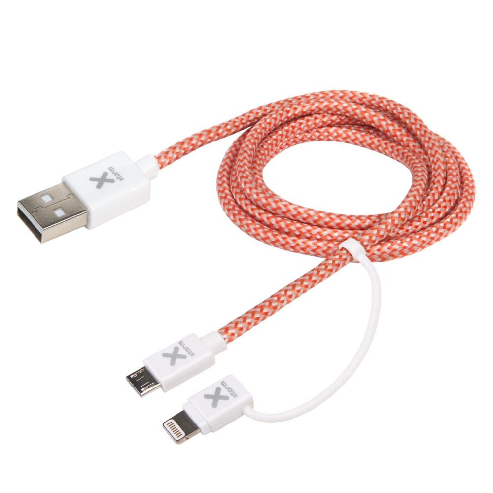 Xtorm Kabel dual MicroUSB i Lightning MFI