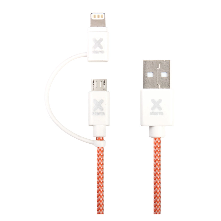 Xtorm Kabel dual MicroUSB i Lightning MFI