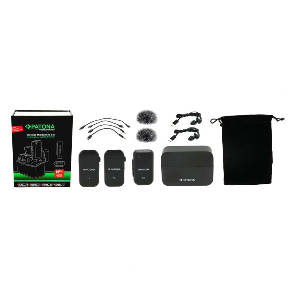 Patona Premium Wireless bezprzewodowy system audio (TX + TX +RX) [9877]