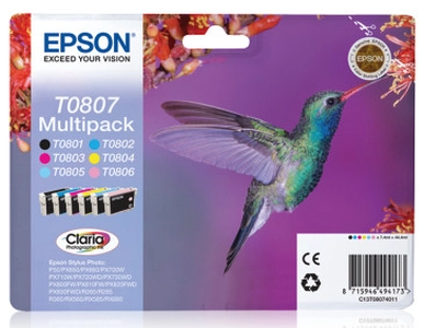 Tusz Epson T0807 Multipack 6-kolorowy 