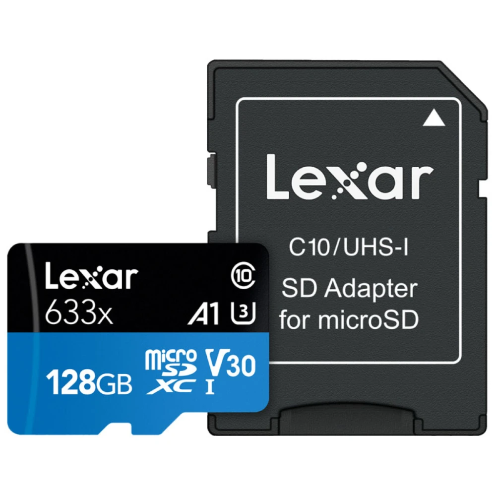 Karta pamięci Lexar microSDXC 633x UHS-I/A1/U3/10 R95/W45MB V30 128GB