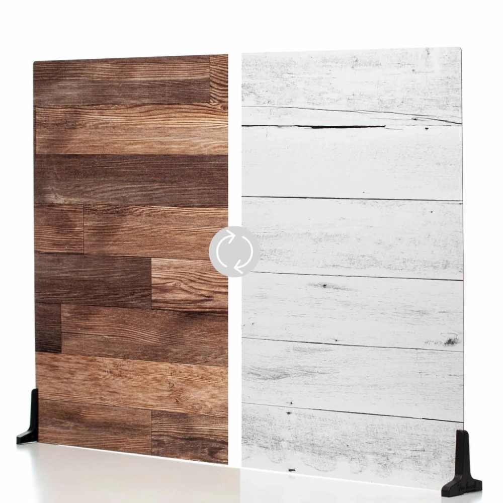 Tło plastikowe V-Flat World Duo Boards Deski bielone/orzechowe - XL