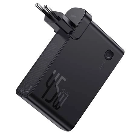 Baseus BASEUS ŁADOWARKA GAN POWER BANK 10000 MAH QC USB-C czarna