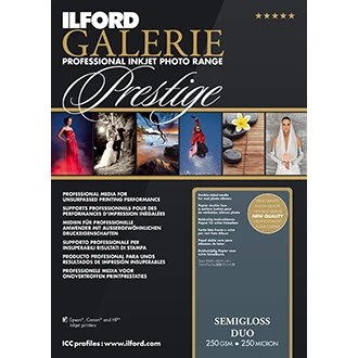 Papier Ilford Galerie Prestige Semi Gloss Duo 250gsm A4