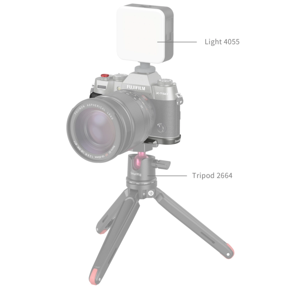 Smallrig Silicone L-Shape Grip do FUJIFILM X-T50 Charcoal Silver