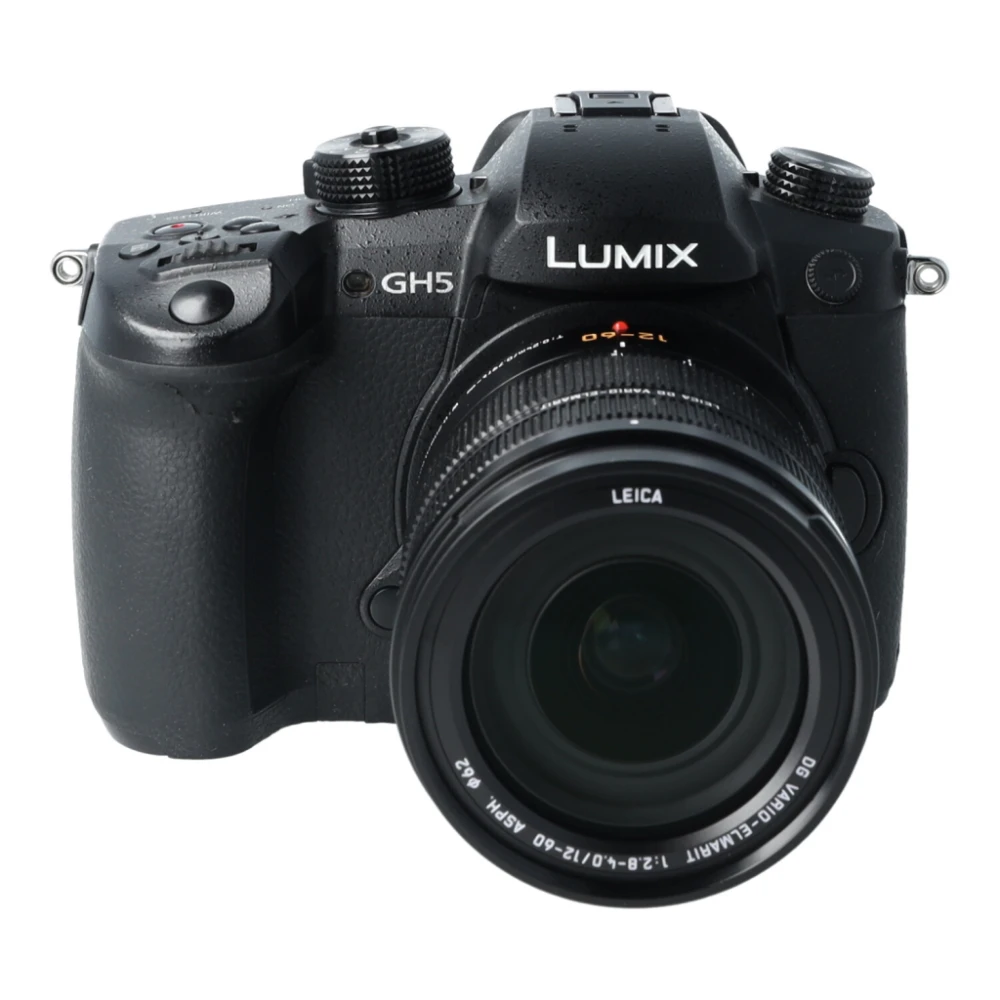Aparat UŻYWANY Panasonic Używany Lumix DC-GH5 + ob. 12-60 f/3.5-5.6 s.n. WH7FB010346/ XDFA104297