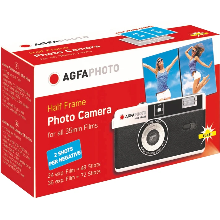 Agfaphoto Half Frame Photo Camera 35 mm czarny 
