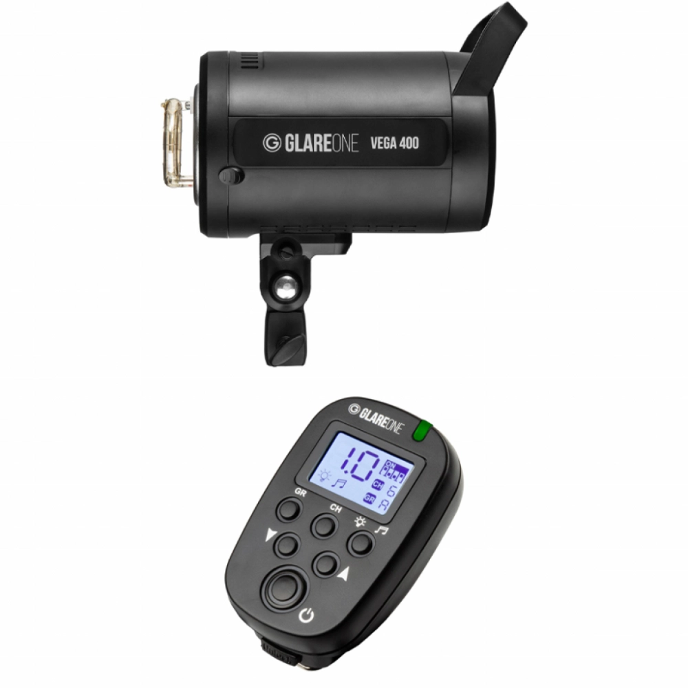 Lampa studyjna GlareOne Vega 400 + wyzwalacz Flash RC - zestaw