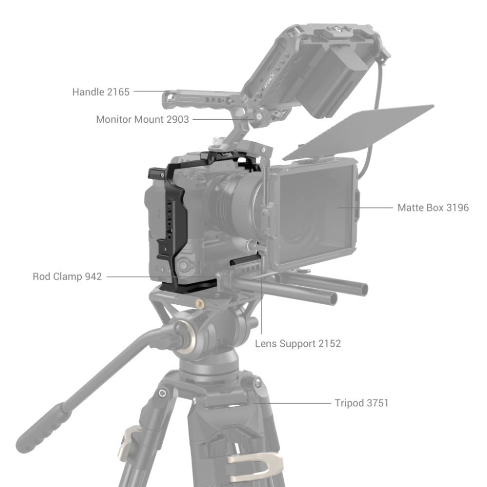 Smallrig Klatka operatorska do Fujifilm X-H2S z uchwytem akumulatorowym FT-XH / VG-XH [3933]