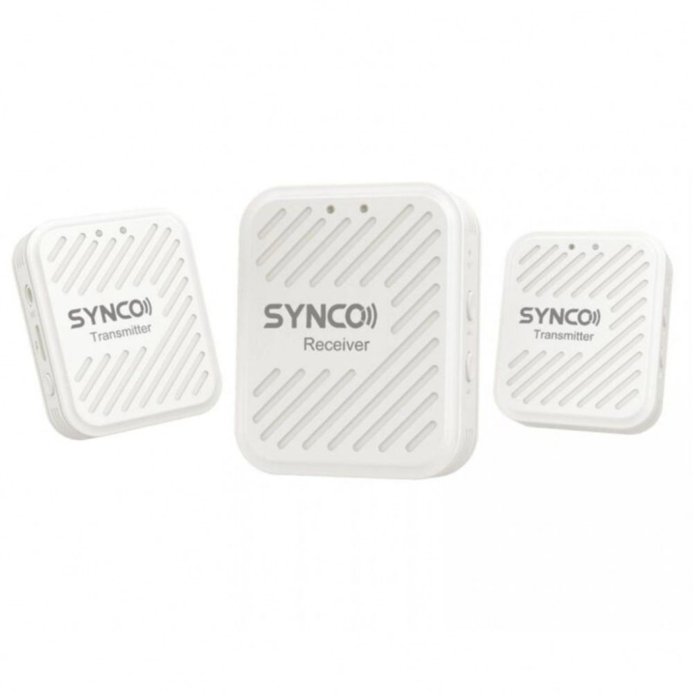 Synco G1 A2 bezprzewodowy system mikrofonowy 2,4 GHz - 2 nadajniki + odbiornik (biały)