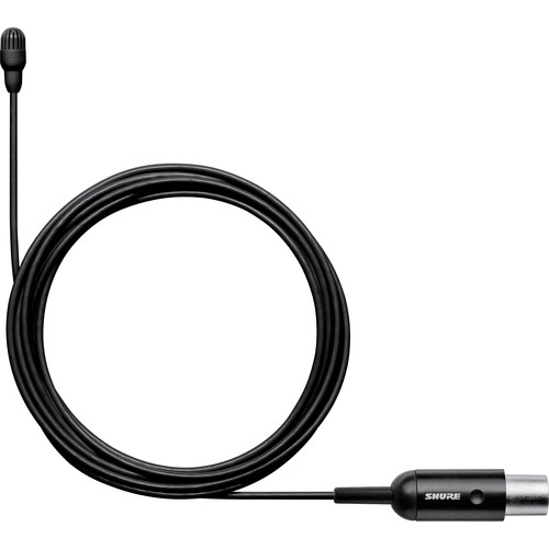 Shure Mikrofon krawatowy TwinPlex TL47 pojemnościowy Lavalier ze złączem mini XLR (czarny)