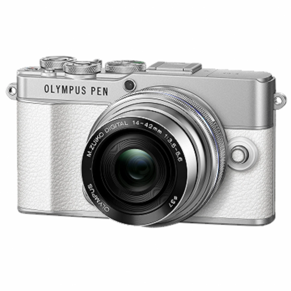 Aparat cyfrowy OM System E-P7 biały + ob. 14-42 EZ srebrny