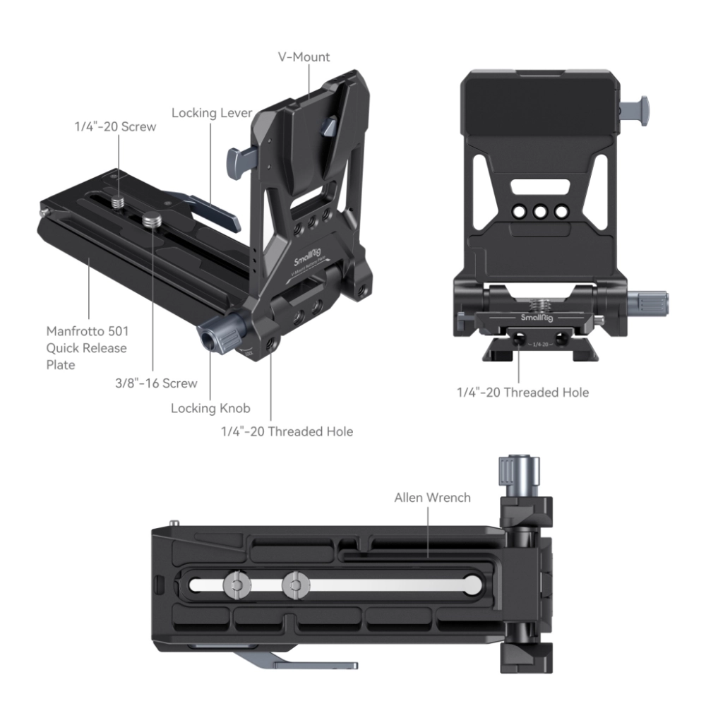 Smallrig adapter Battery Mount Plate Kit Cinema Cameras (Sony FX6, Canon C70, Panasonic BGH1/BS1H) [4323]
