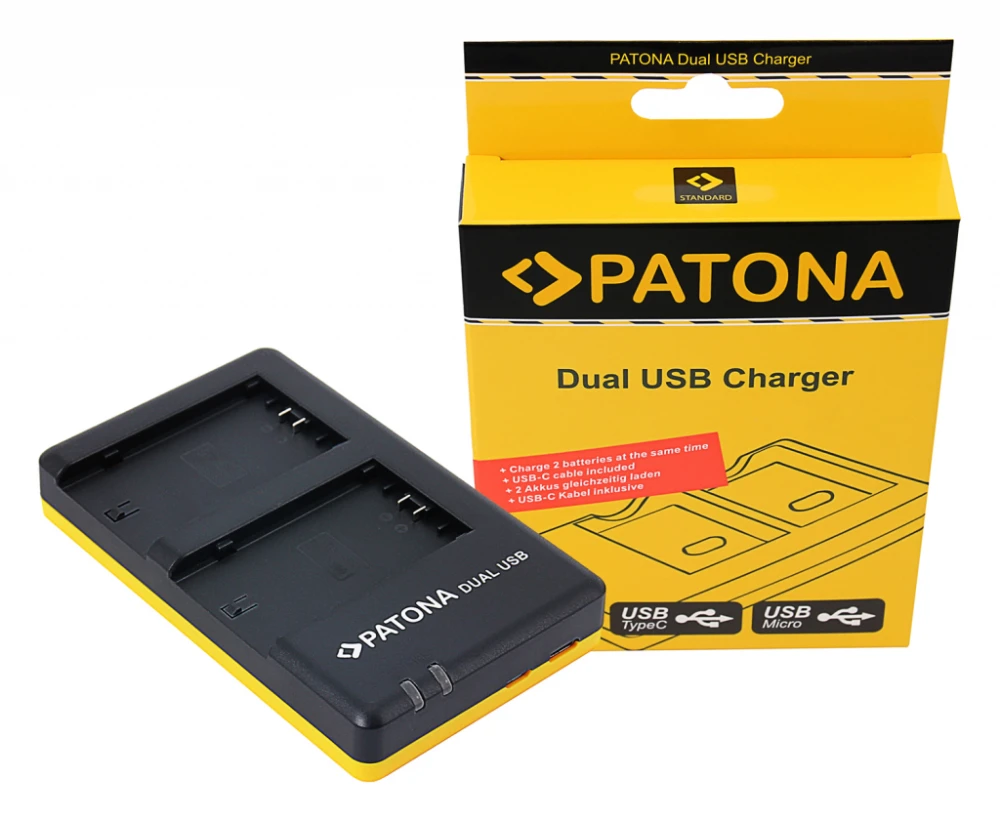 Ładowarka Patona Dual USB  do Sony NP-FZ100 NPFZ100 A7 III