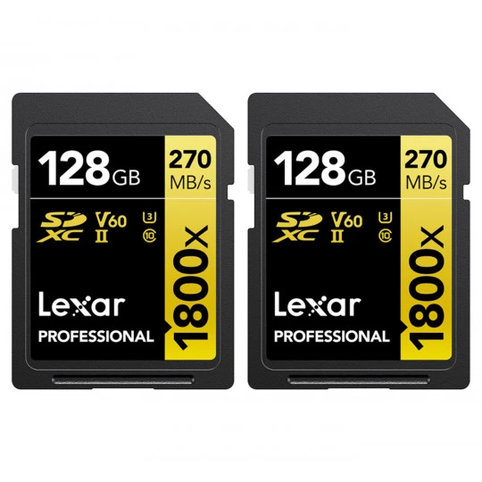Karta pamięci Lexar Pro 128GB 1800x U3 V60 UHS-II 2pack