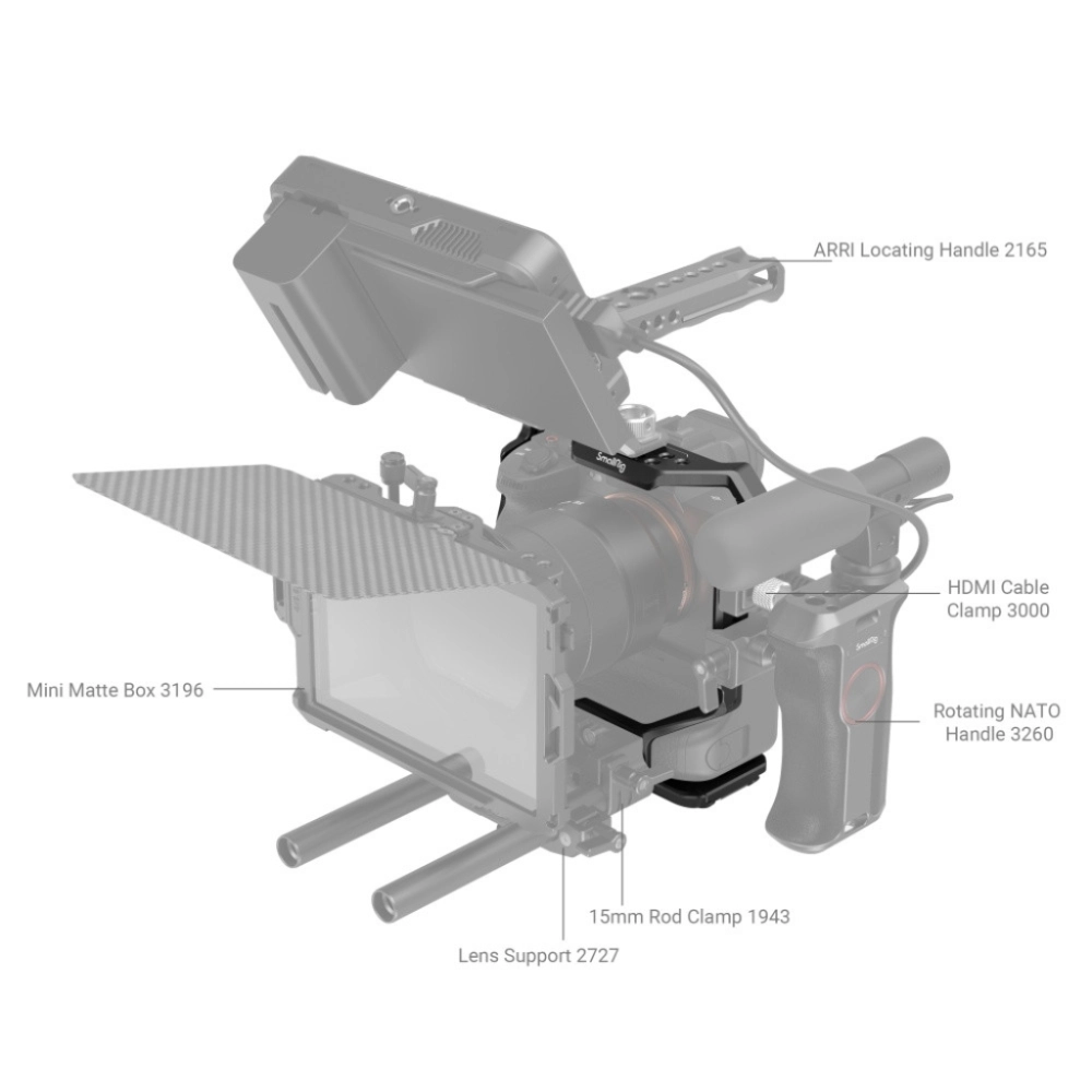 Smallrig Klatka do Sony A7IV/ A7SIII/ A7RIV/ A1 z uchwytem na baterie VG-C4EM [3594]