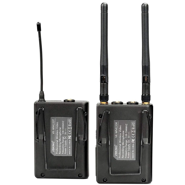 MeiKe system bezprzewodowy VK-WM210 UHF z mikrofonem krawatowym