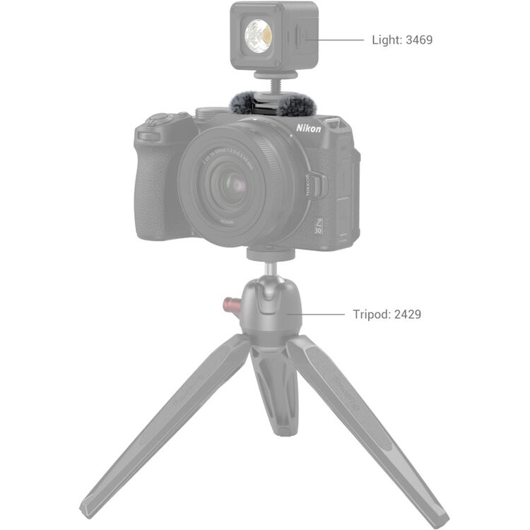 Smallrig Osłona przeciwwietrzna i adapter zimnej stopki do Nikon Z30 [3859]