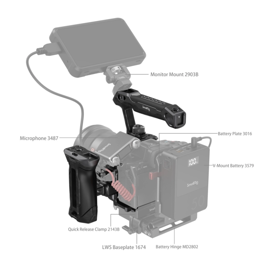 Smallrig Klatka operatorska Rhinoceros Advanced Kit do Sony A7 RV/ A7IV/ A7 SIII