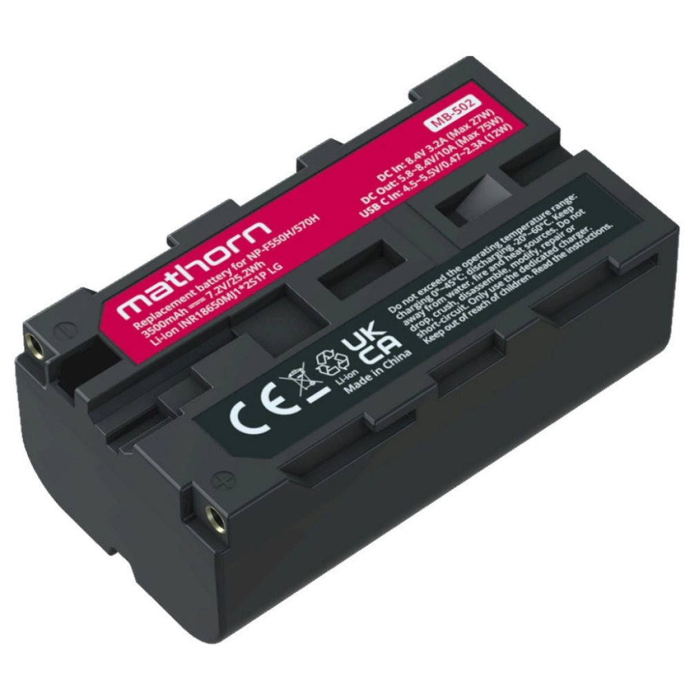 Akumulator Mathorn MB-502 3500 mAh USB-C dla NP-F550/570H