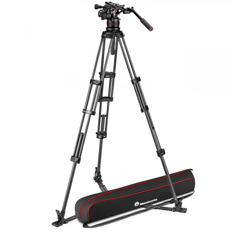 Statyw Manfrotto Twin Carbon z głowicą 612 z dolną rozpórką (MVK612TWINGC) Pro Video