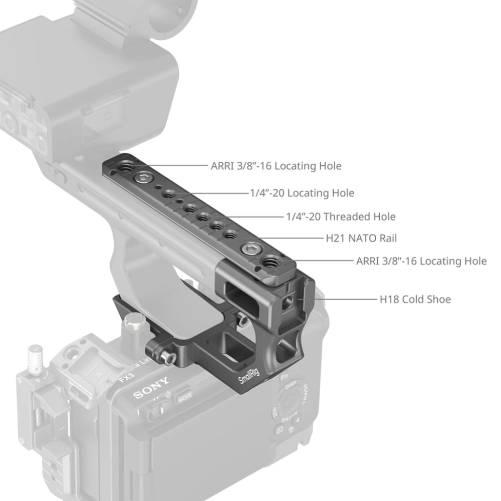 Smallrig Extension Mount Plate Kit do Sony FX3 / FX30 XLR Handle
