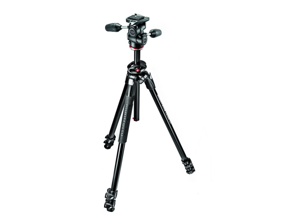 Statyw Manfrotto 290 Dual, 3 sekcje, aluminiowy, kolumna 90 st. głowica 3-kierunkowa MH804-3W 