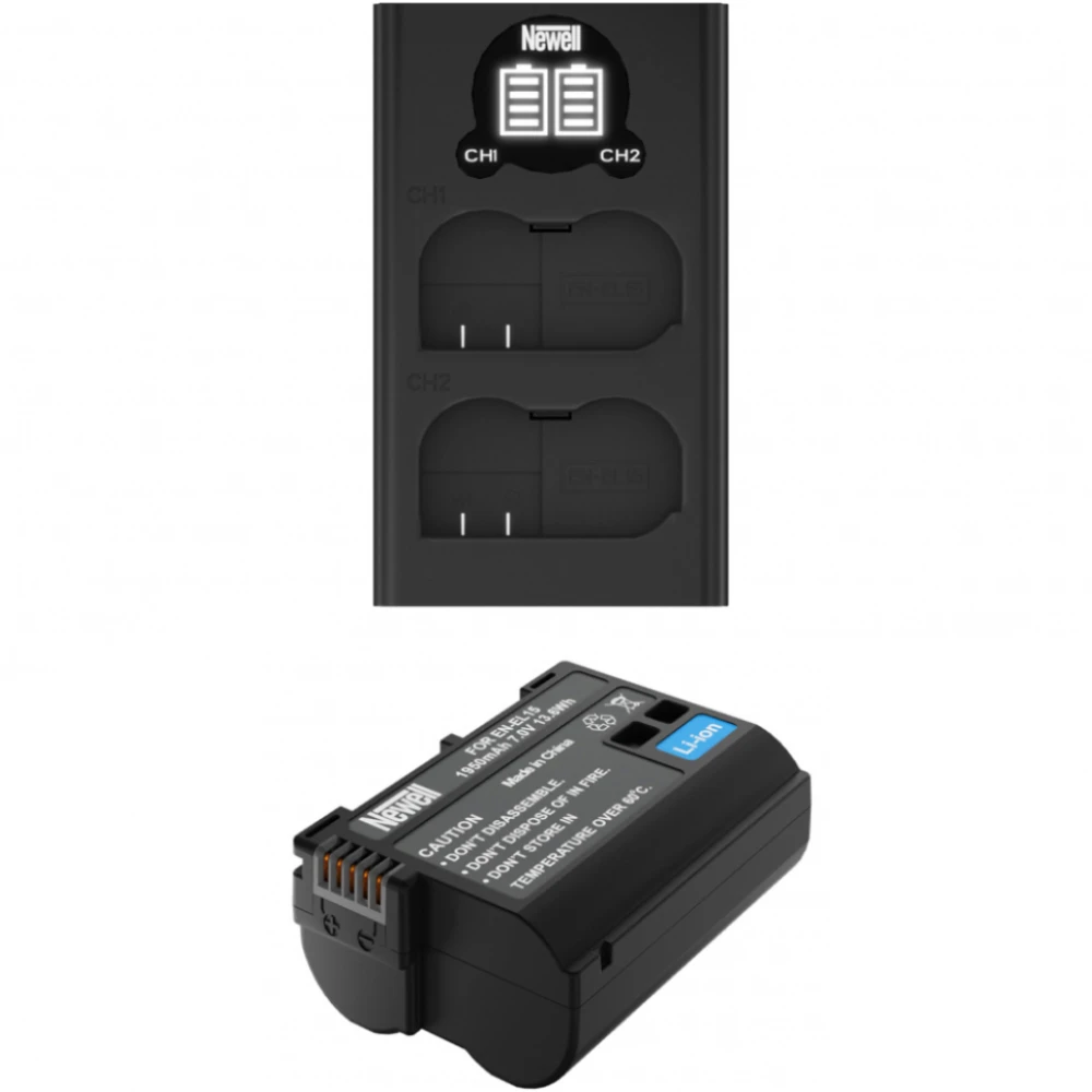 Ładowarka Newell dwukanałowa  DL-USB-C i akumulator EN-EL15 do Nikon