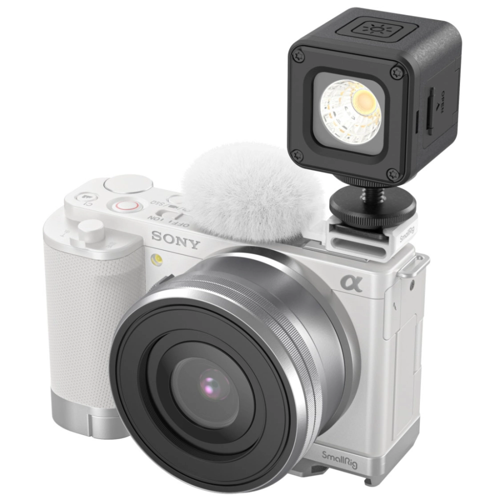 Smallrig Cold Shoe Adapter do serii Sony ZV z osłoną przeciwwietrzną (Biały)