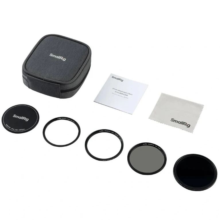 Smallrig Zestaw filtrów magnetycznych 5in1 VND 2-32 & CPL & 1/4 Effect Black Mist (67mm)