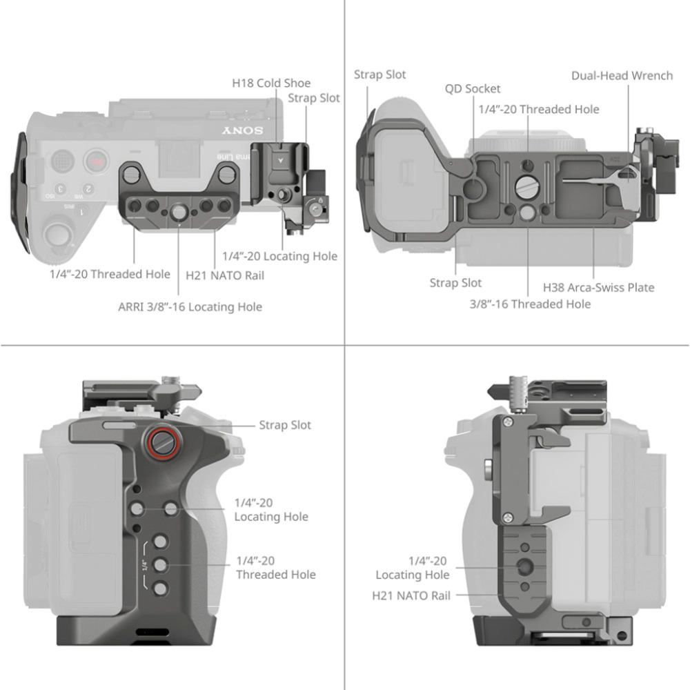 Smallrig Klatka operatorska HawkLock Quick Release Advanced Cage Kit do Sony FX3 / FX30