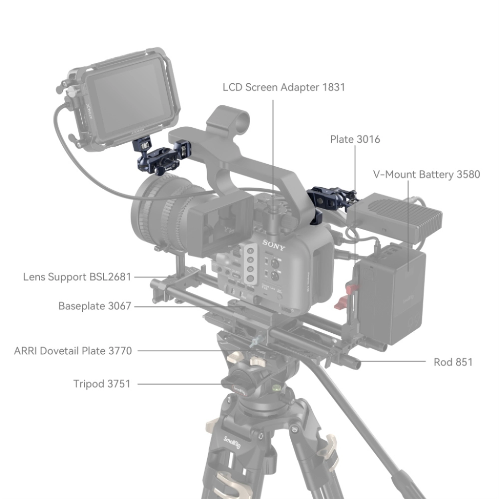 Smallrig Ramię przegubowe Magic Arm do Sony FX6 / FS5 / FS5 II [4123]