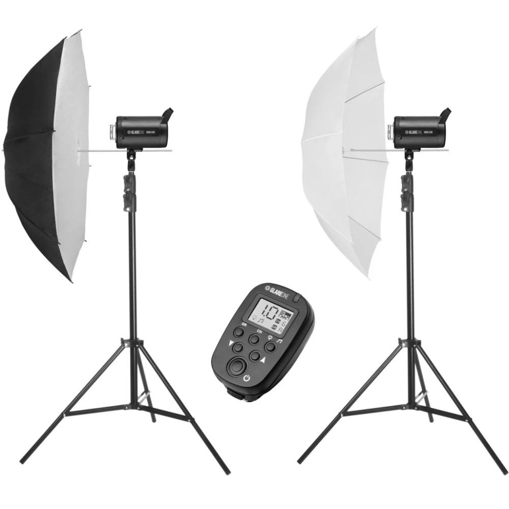 Zestaw lamp studyjnych GlareOne Vega 200 Basic Kit - studio lighting kit
