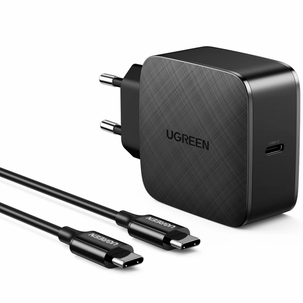 Ugreen Ładowarka sieciowa CD217, 65W, USB-C+ kabel USB-C do USB-C, 2m