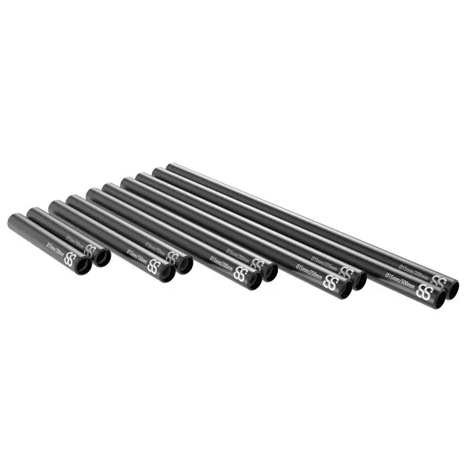 8sinn rurki aluminiowe 30cm 15MM Black Rods 2szt