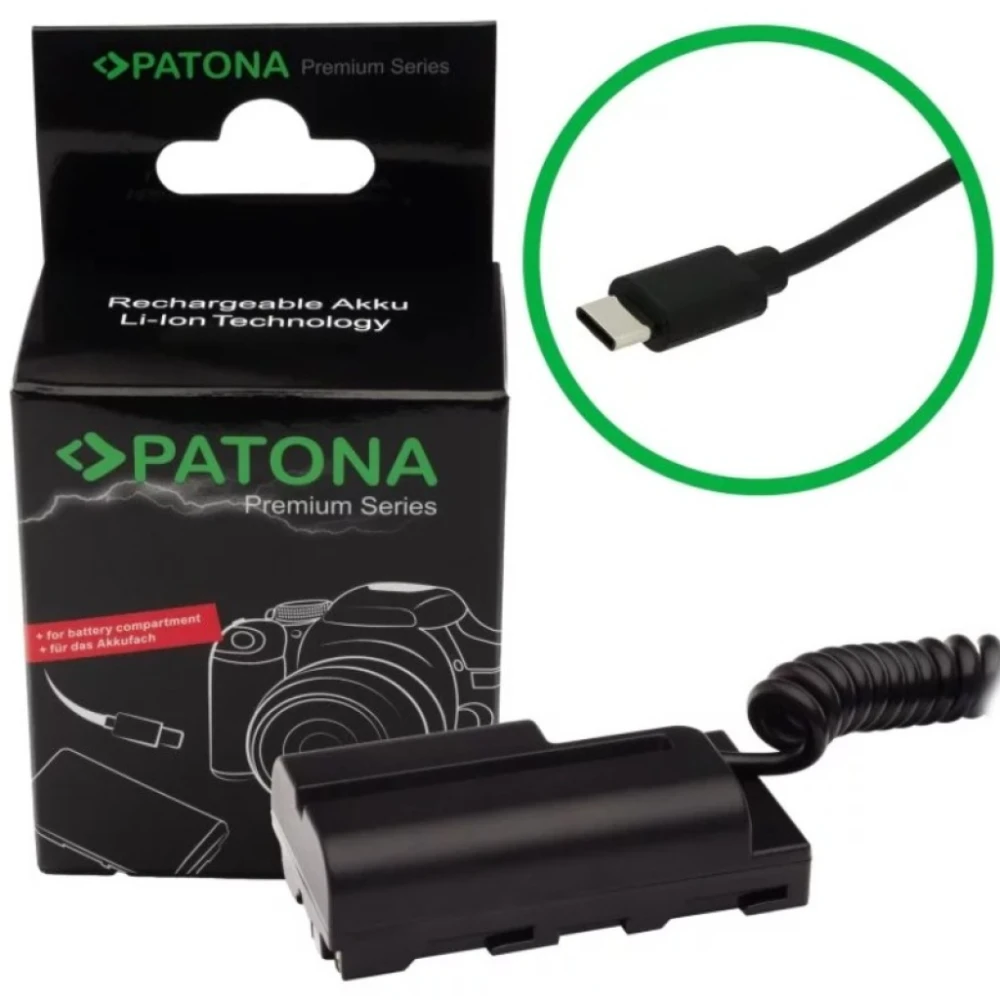 Akumulator Patona Dummy Adapter baterii Sony NP-FM50 NP-F550/NP-F750/NP-F960/NP-F970/NP-FM500