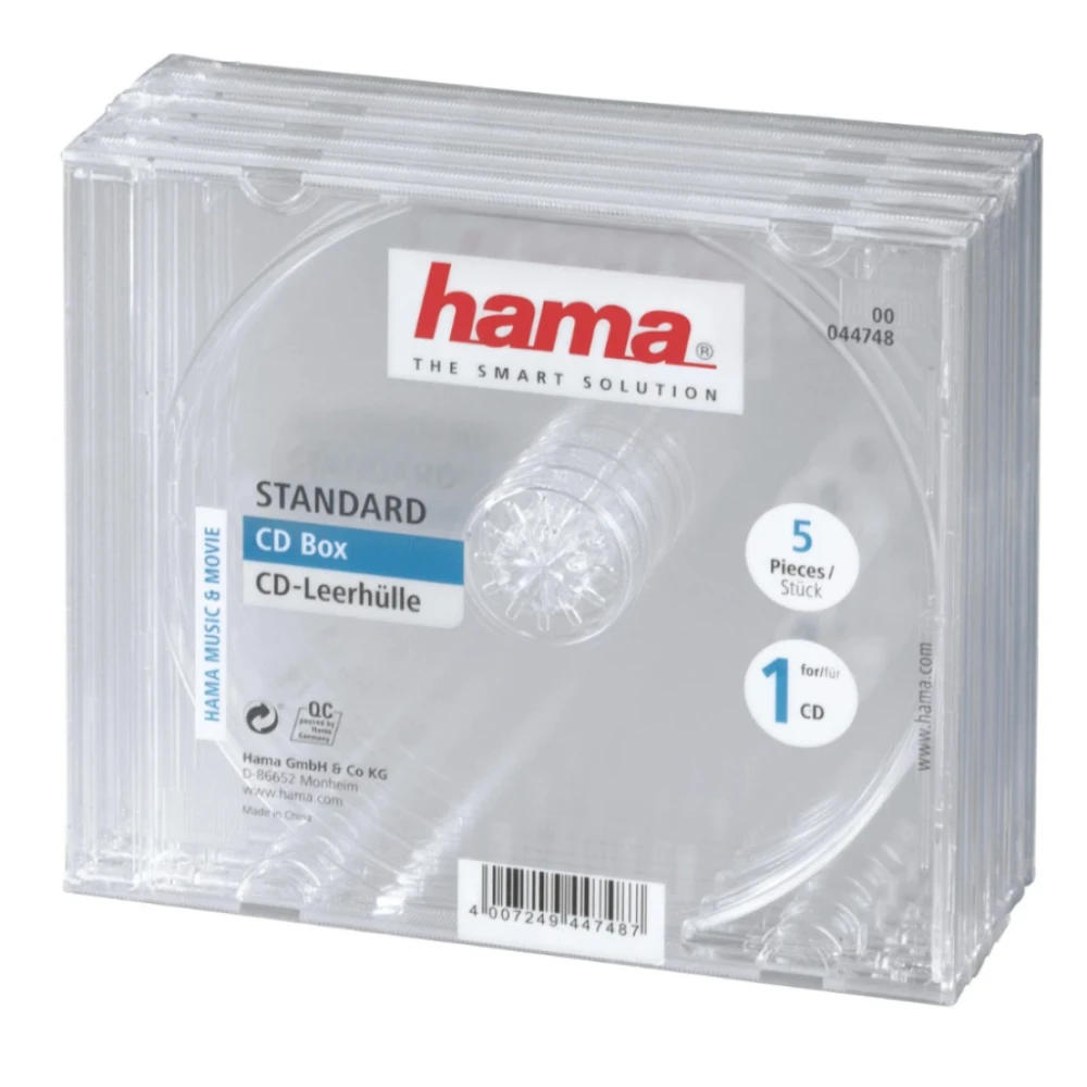 Hama ETUI HAMA CD-BOX 5szt przezroczyste