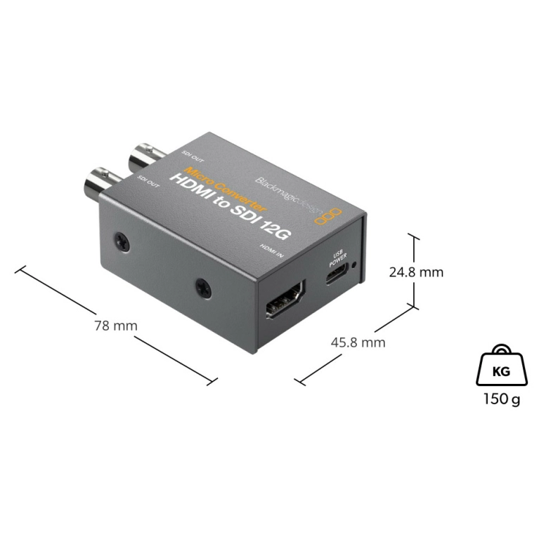 Blackmagic Micro Converter BiDirectional HDMI/SFI 12G wPSU (z zasilaczem)