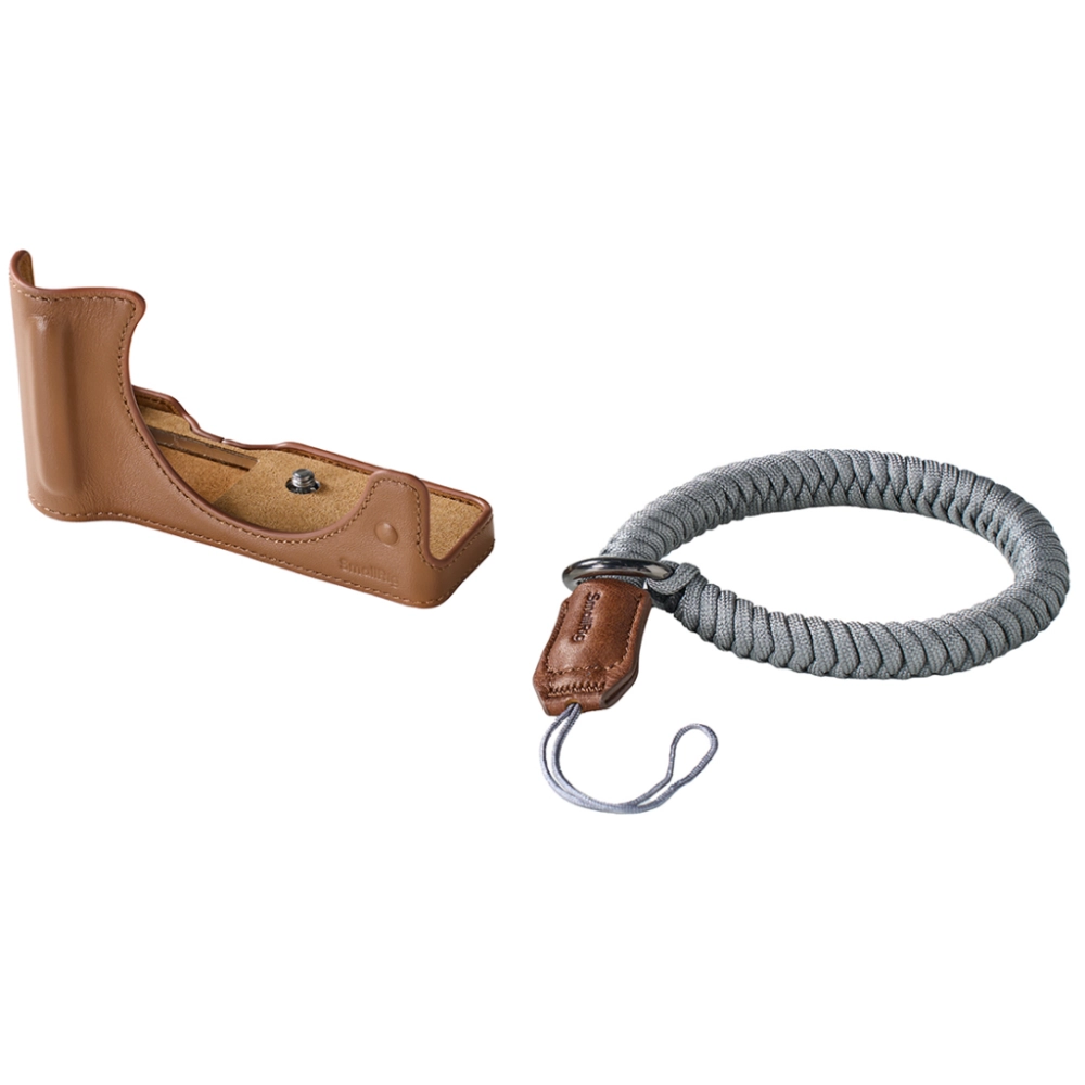 Smallrig Zestaw skórzanego pół-etui do Canon EOS R50 V, brązowy [5432]
